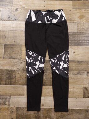 Edward Van Halen EVH Leggings Women's Large Black White Graphic Athletic 29"